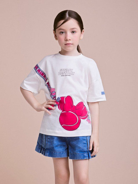 BLUSA MANGA CURTA MINNIE BOLSA MENINA ANIMÊ