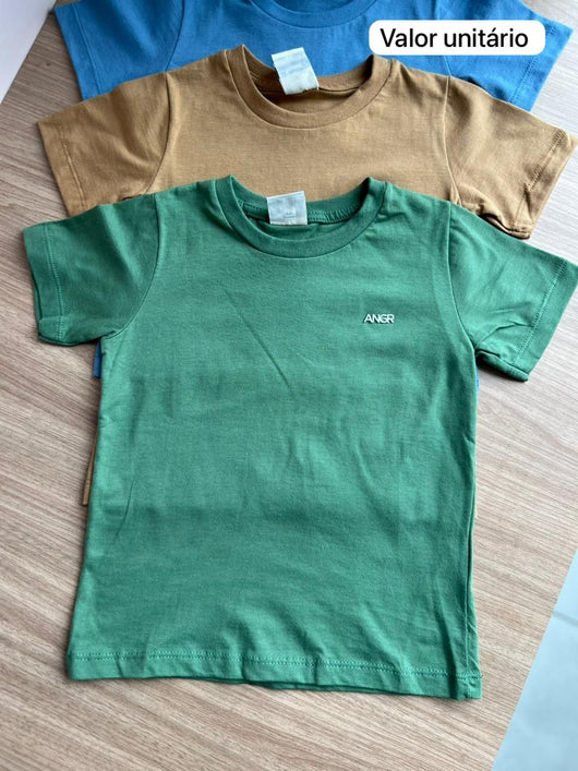 CAMISETA MANGA CURTA LISA BÁSICO MENINO ANGERÔ