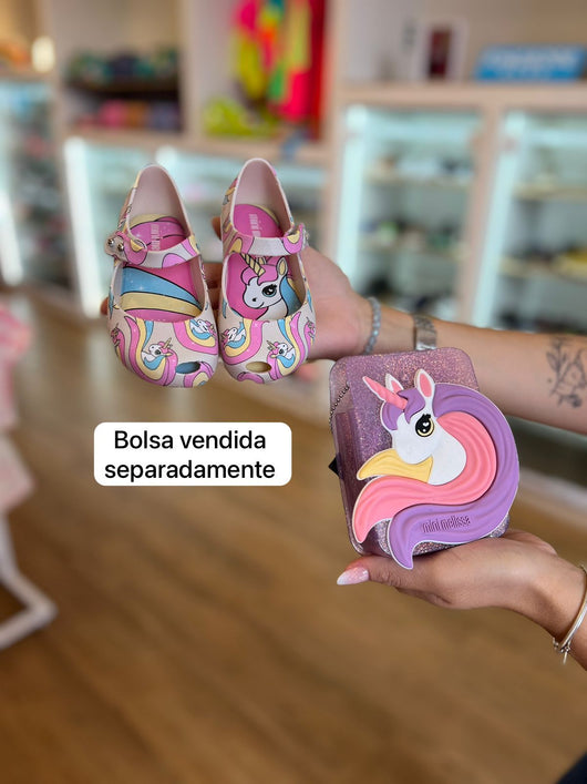 SAPATILHA MINI MELISSA ULTRAGIRL UNICÓRNIOS COM VELCRO MENINA MELISSA