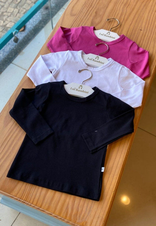 BLUSA MANGA LONGA BASICA LISA MENINA HAVE FUN