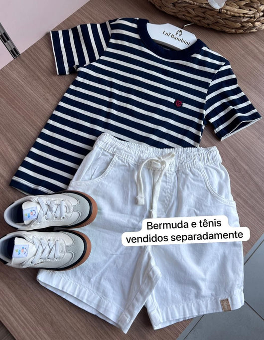 CAMISETA MANGA CURTA LISTRADO MENINO YOUCCIE