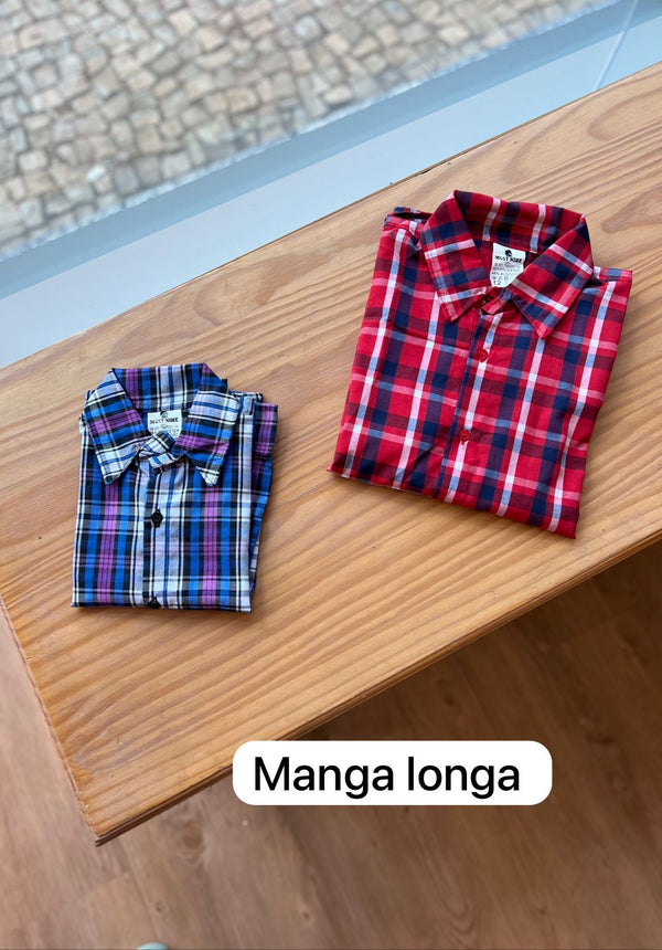 CAMISA XADREZ MANGA LONGA QUADRICULADA UNISSEX LUI BAMBINI