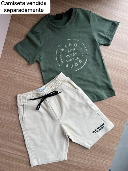 CAMISETA MANGA CURTA ESTAMPA CIRCULAR FROM EVERY WHERE MENINO KING&JOE