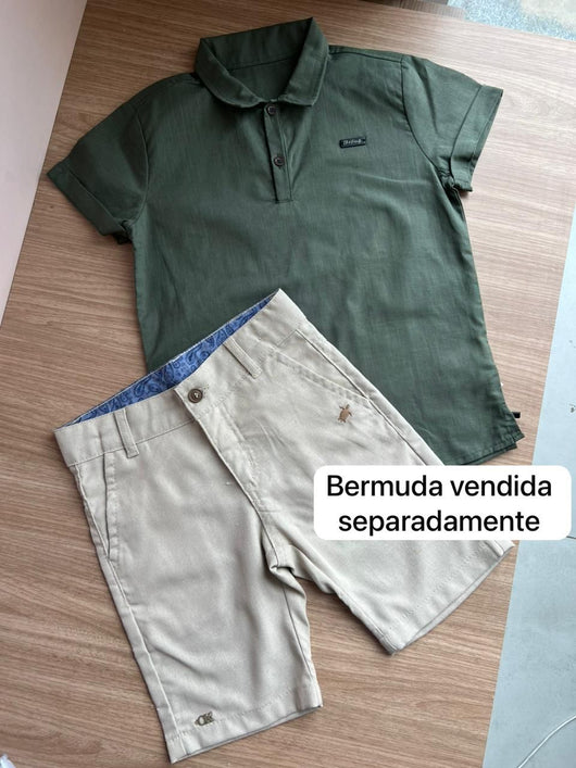 CAMISA POLO MANGA CURTA LISA BÁSICA MENINO OK FRIENDS