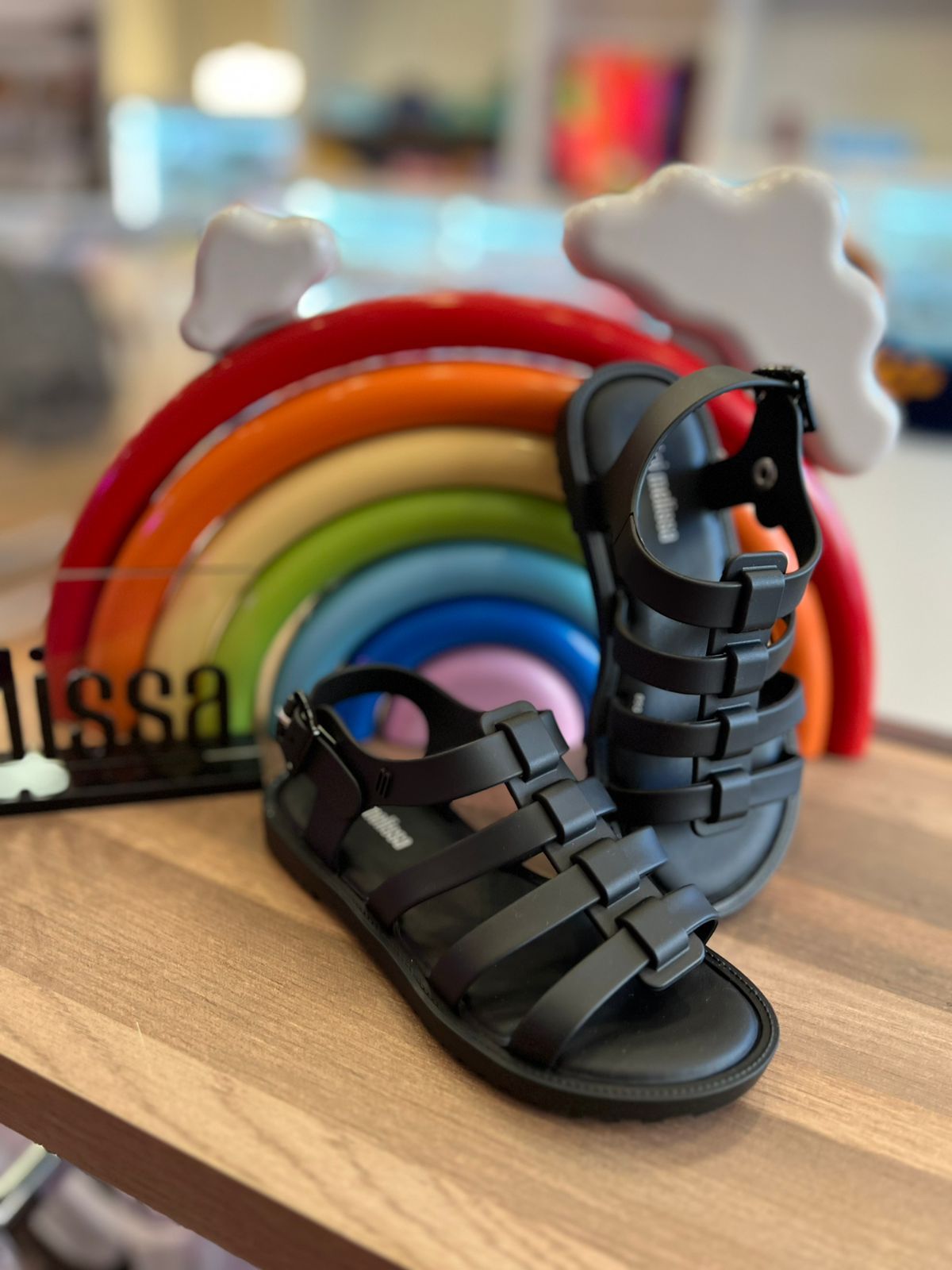 SANDÁLIA MINI MELISSA FLOX FOSCA COM FECHO METÁLICO MENINA MELISSA