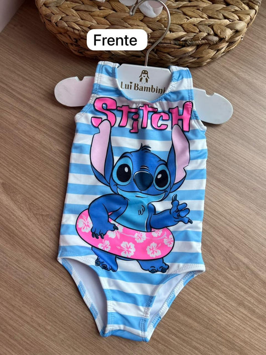 MAIÔ REGATA STITCH SURF PROTEÇÃO UV50+ MENINA MOMI