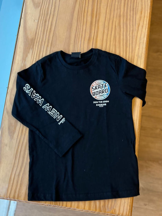 CAMISETA MANGA LONGA SKATE BOARD CREW MENINO KING&JOE PRO40