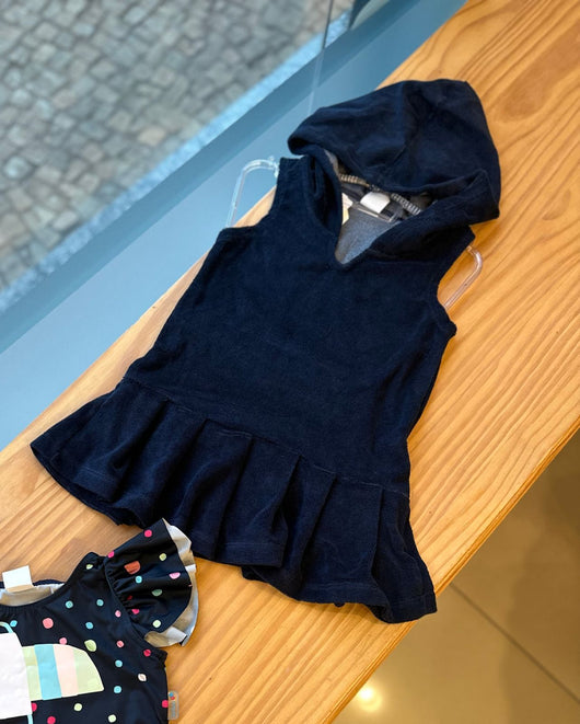ROUPÃO REGATA LISO COM CAPUZ MODELO VESTIDO MENINA TIP TOP