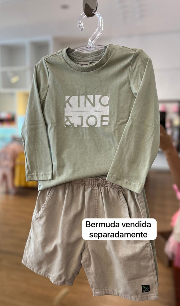 CAMISETA MANGA LONGA GOLA REDONDA FROM EVERYWHERE MENINO KING&JOE