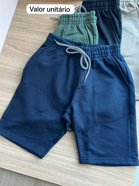 BERMUDA COM BOLSO ELÁSTICO E CORDÃO TRANÇADO MENINO PULLA BULLA