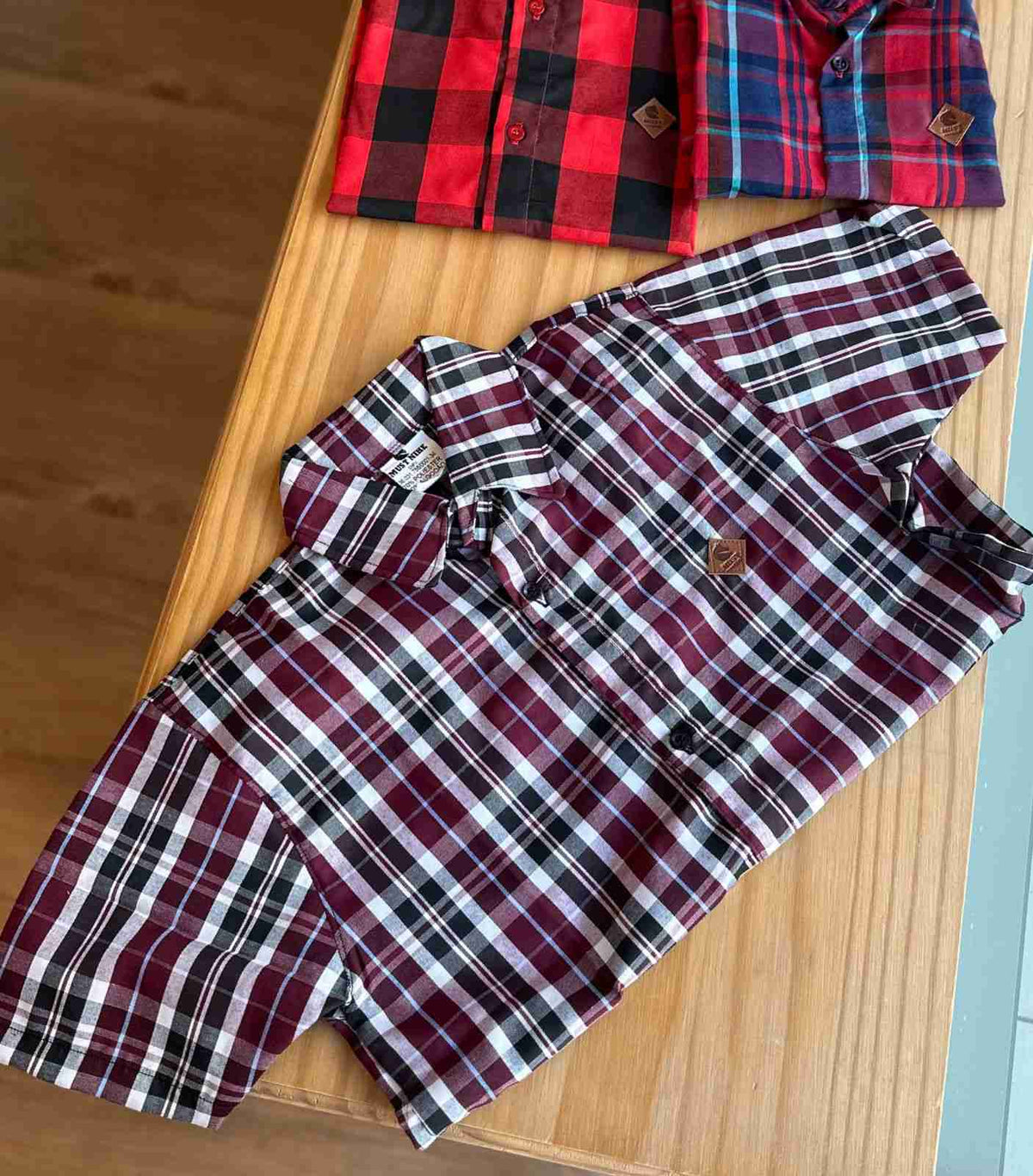 CAMISA XADREZ MANGA CURTA UNISSEX LUI BAMBINI