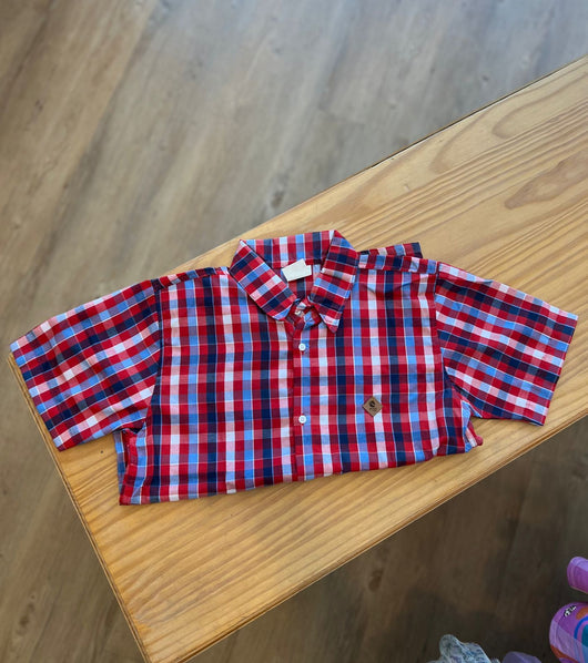 CAMISA XADREZ MANGA CURTA E QUADRICULADA UNISSEX LUI BAMBINI