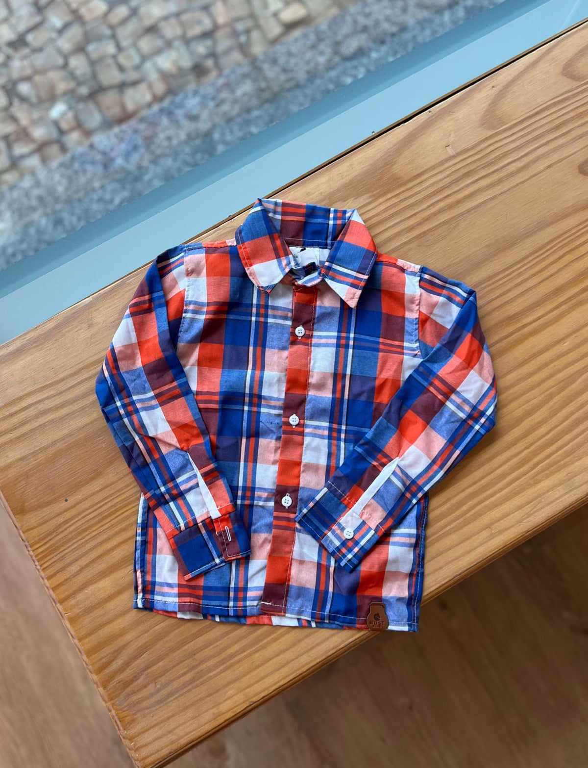 CAMISA MANGA LONGA XADREZ QUADRICULADA UNISSEX LUI BAMBINI