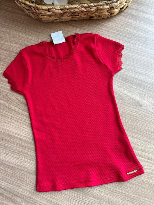 BLUSA MANGA CURTA CANELADO MENINA PULLA BULLA