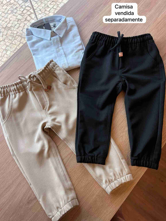 CALÇA JOGGER SARJA BOLSO MENINO ANJOS BABY