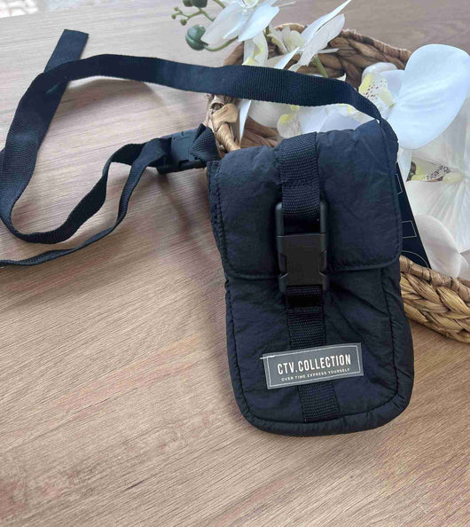 BOLSA POCHETE PORTA CELULAR ALÇA CLIP MENINO CATAVENTO