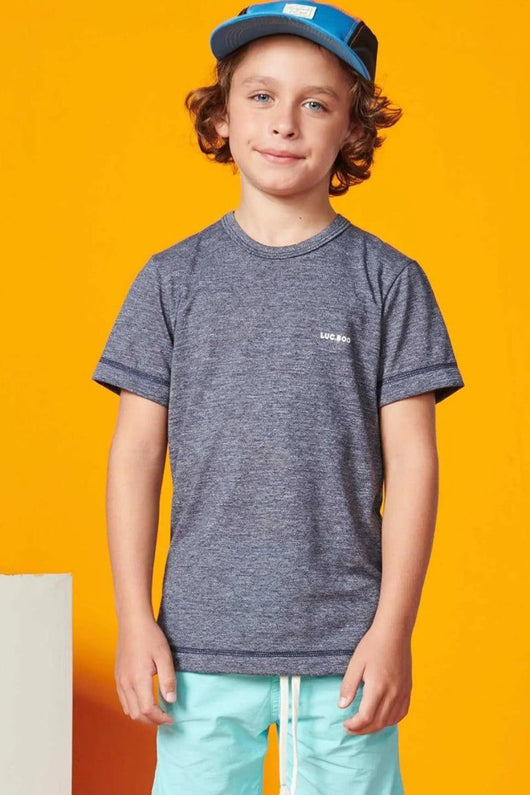 CAMISETA MANGA CURTA GOLA REDONDA MALHA FLAME MENINO LUC BOO PRO40
