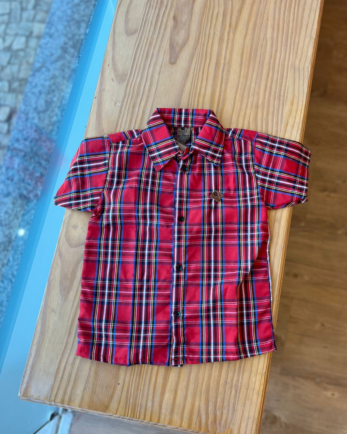 CAMISA XADREZ MANGA CURTA UNISSEX LUI BAMBINI