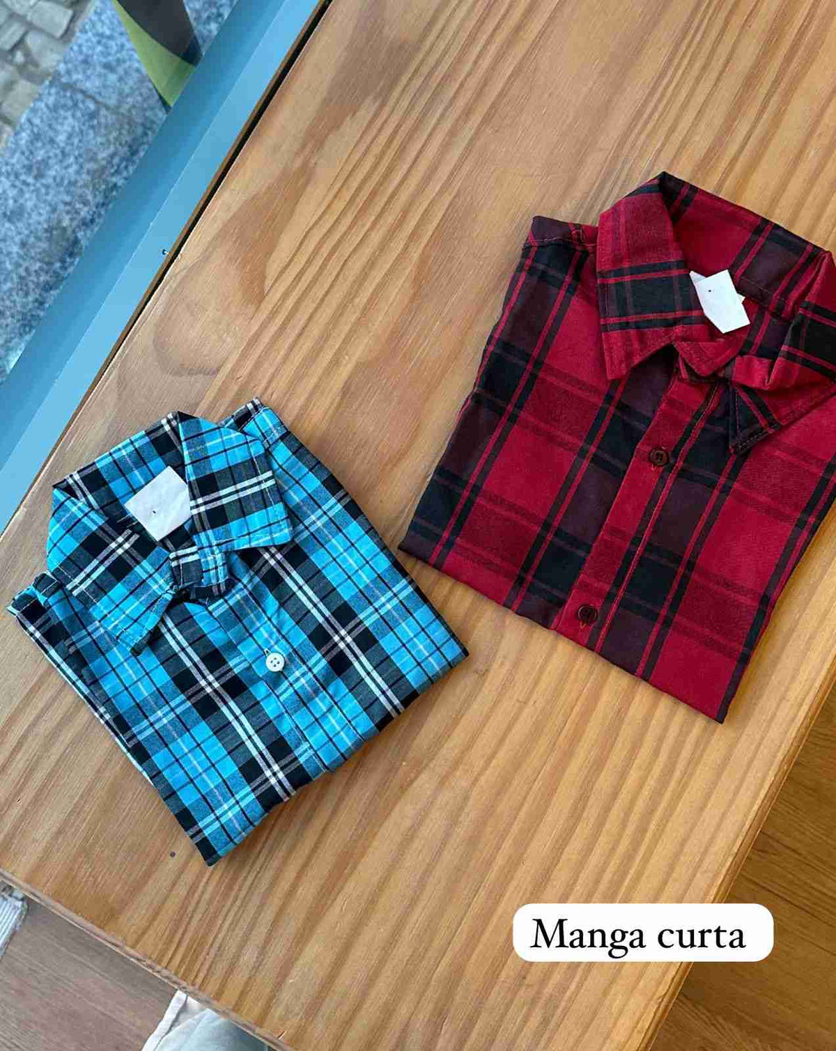 CAMISA MANGA CURTA XADREZ E QUADRICULADA UNISSEX LUI BAMBINI