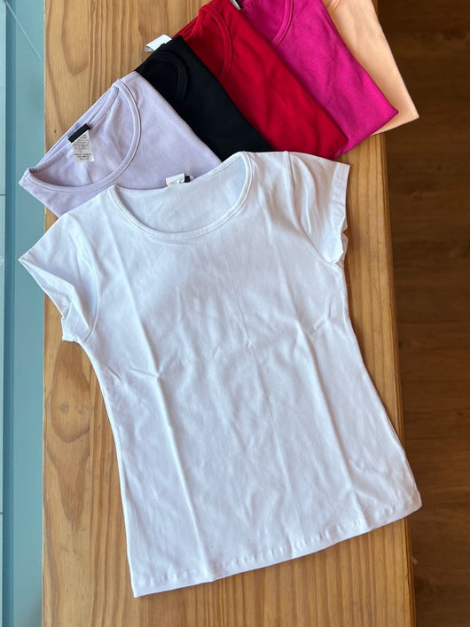 BLUSA MANGA CURTA LISA EM MALHA MENINA PULLA BULLA