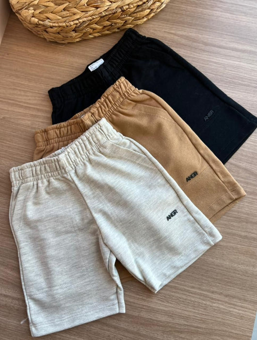 BERMUDA CADARÇO BOLSOS LOGO RELEVO MENINO ANGERO