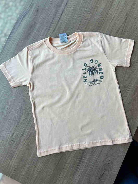 CAMISA MANGA CURTA GOLA REDONDA COSTA COQUEIROS SUMMER MENINO PULLA BULLA