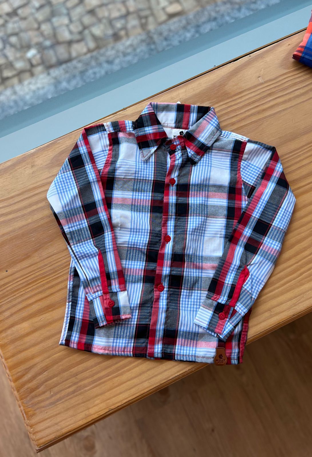 CAMISA MANGA LONGA XADREZ QUADRICULADA UNISSEX LUI BAMBINI