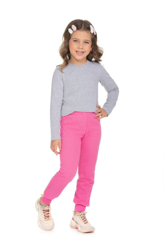 CALÇA LEGGING MOLETOM PELUCIADA COM PUNHO MENINA BICHO BAGUNÇA
