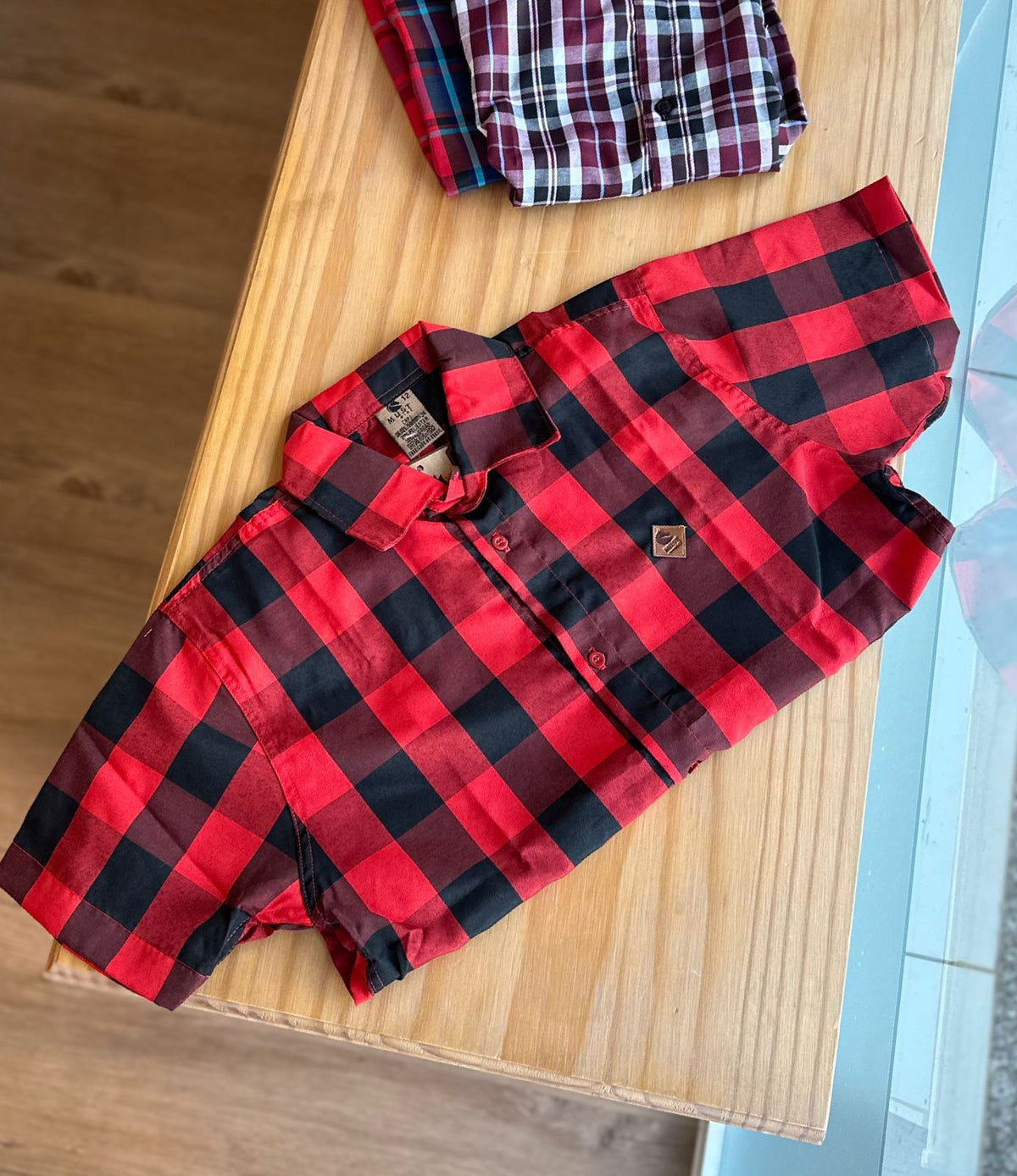 CAMISA XADREZ MANGA CURTA UNISSEX LUI BAMBINI