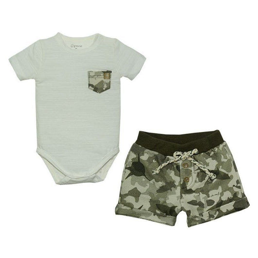 CONJUNTO BODY MANGA CURTA E SHORT NEW ATTITUDE MENINO GROW UP PRO45