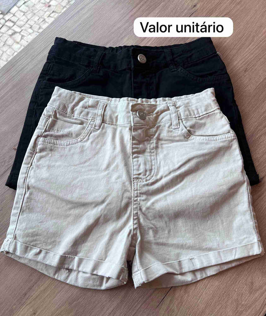 SHORT SARJA BOLSOS DOBRADA MENINA FAKINI