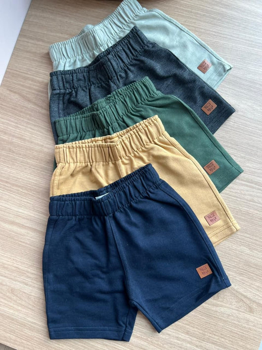 BERMUDA MOLETINHO BÁSICA LISA COM ELÁSTICO MENINO PULLA BULLA