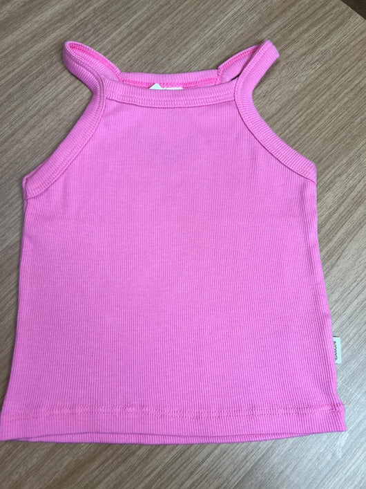 BLUSA ALÇA CANELADA LISA BÁSICO MENINA ELIAN