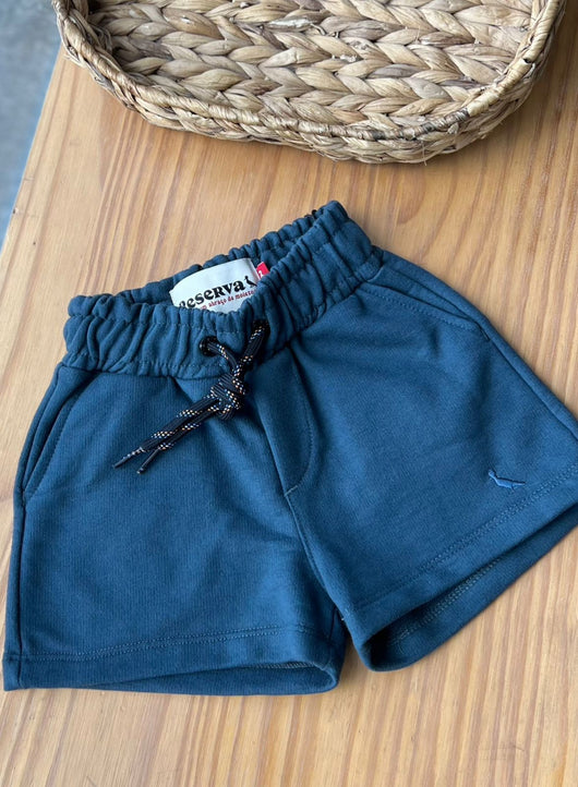BERMUDA MOLETOM BOLSO E CADARÇO COM BORDADO MENINO RESERVA MINI