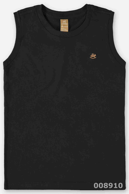 CAMISETA REGATA MEIA MALHA COM BORDADO MENINO UP BABY