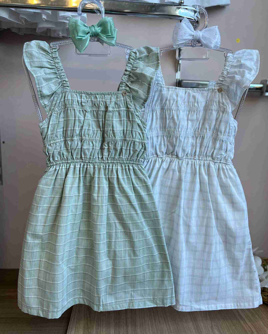 VESTIDO ALÇA ELÁSTICO BABADO LISTRAS MENINA DILA