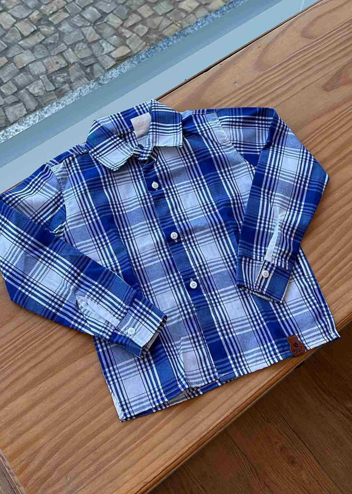 CAMISA MANGA LONGA XADREZ QUADRICULADA BOTÕES UNISSEX LUI BAMBINI