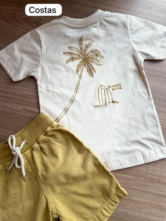 CONJUNTO CAMISETA MANGA CURTA SURF RIDERS E BERMUDA MENINO HAVE FUN