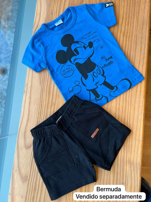 CAMISETA MANGA CURTA GOLA REDONDA MICKEY BOLADÃO MENINO FAKINI