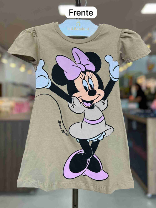 VESTIDO MANGA CURTA MINNIE MOUSE MENINA FAKINI