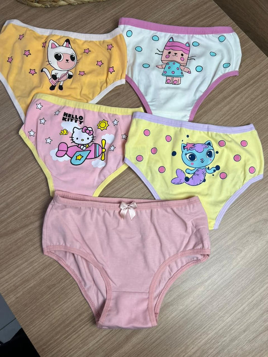 CALCINHA ALGODÃO GATINHA ESTRELA MENINA LUI BAMBINI