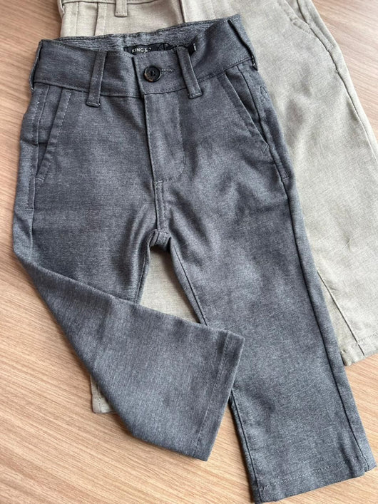 CALÇA SARJA PLAY SLIM BOLSO FACA COM AJUSTE MENINO KING&JOE