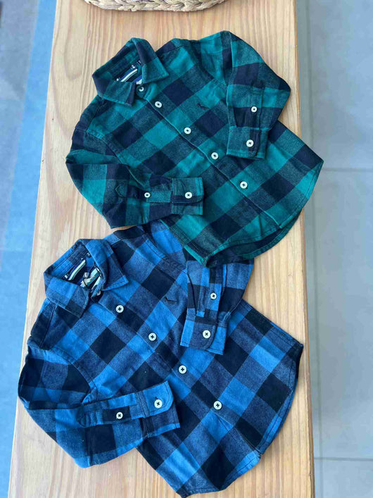CAMISA MANGA LONGA BOTÕES XADREZ FLANELADO JUNINO MENINO RESERVA MINI