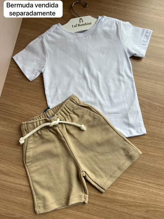 CAMISETA MANGA CURTA LISA BORDADO MINIMALISTA DVTT MENINO DIVERTTO