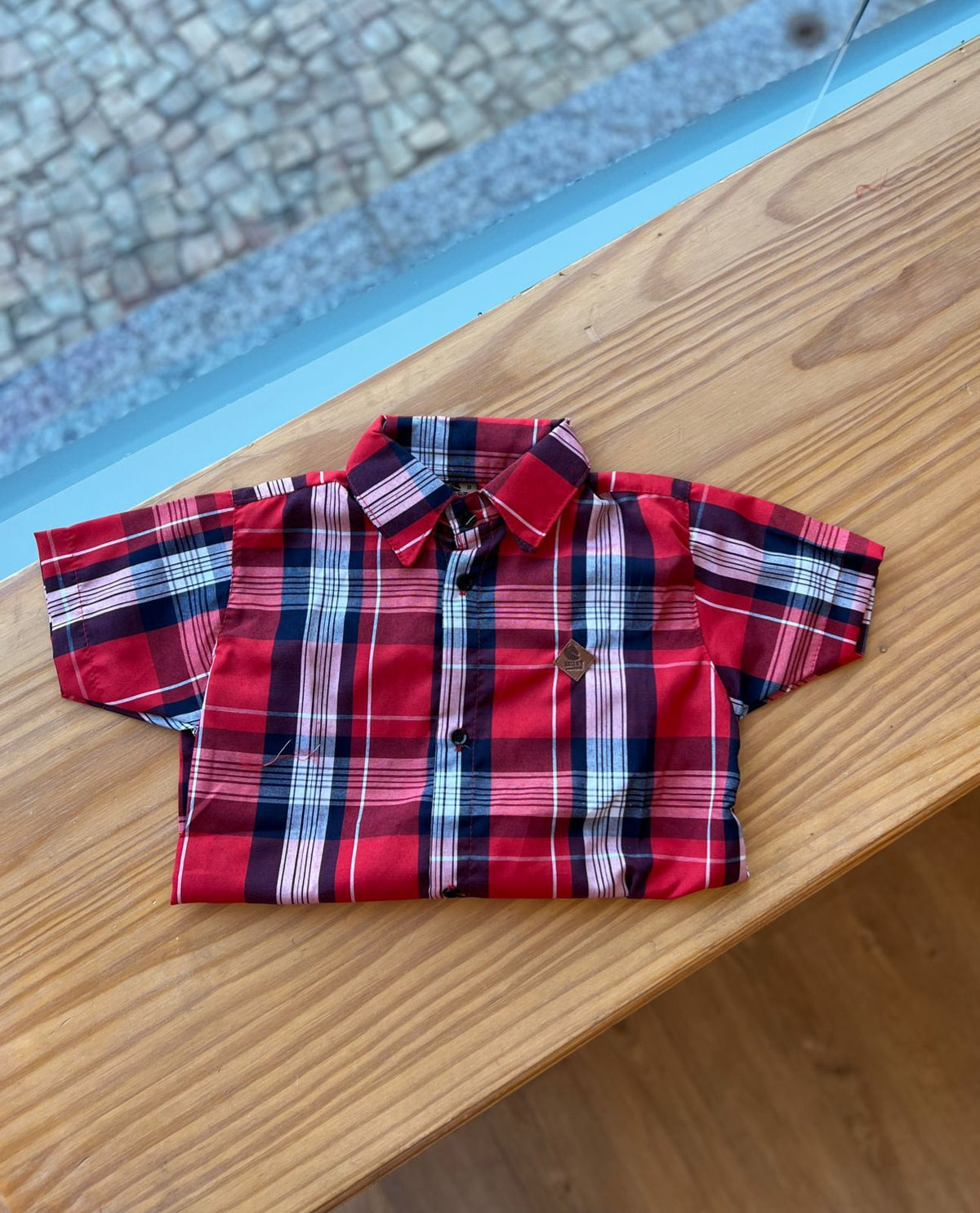 CAMISA XADREZ MANGA CURTA UNISSEX LUI BAMBINI