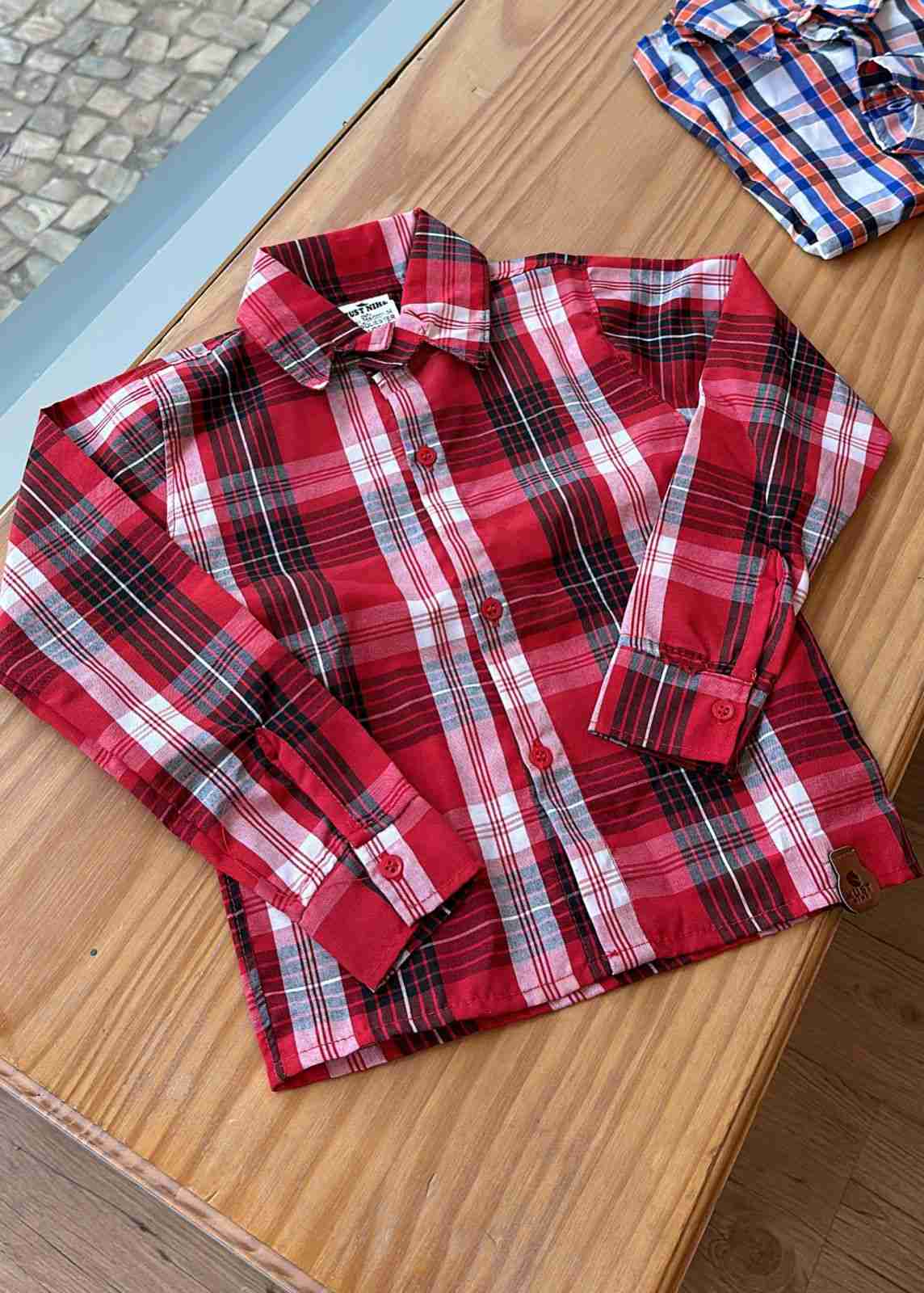 CAMISA XADREZ MANGA LONGA E QUADRICULADA UNISSEX LUI BAMBINI