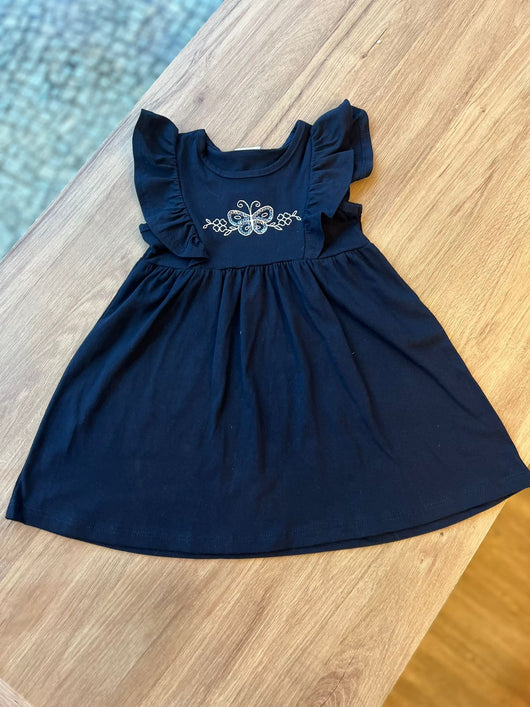 VESTIDO REGATA COM BABADO BORBOLETA PAETÊ MENINA PULLA BULLA