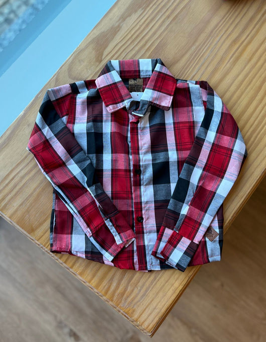 CAMISA XADREZ MANGA LONGA UNISSEX LUI BAMBINI