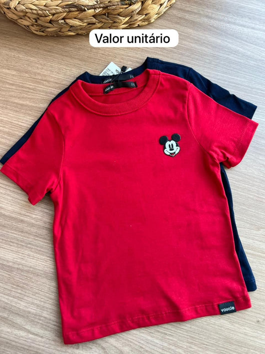 CAMISETA MANGA CURTA MICKEY MOUSE DISNEY MINIMALISTA MENINO YOUCCIE