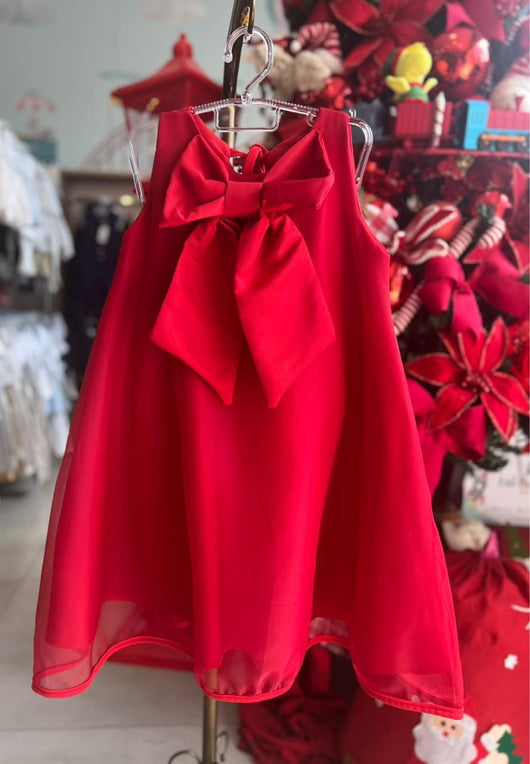 VESTIDO REGATA LAÇO AMARRAÇÃO SOBREPOSTO MENINA LUI BAMBINI